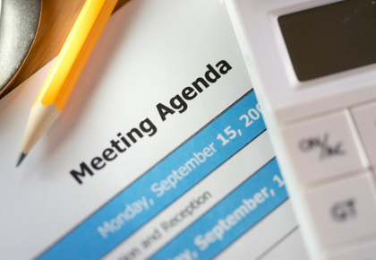 HOA board meeting agenda