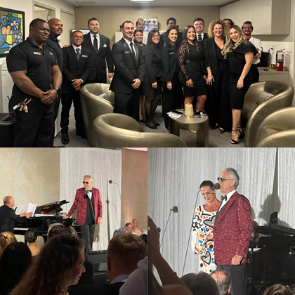 Andrea Bocelli performs at FirstService Residential's event